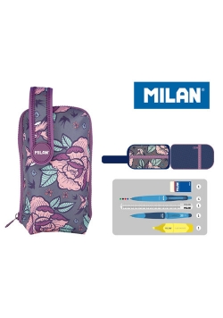 Multipiórnik Milan owalny mini z 1 piórnikiem Flowers