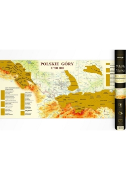 Polskie góry - mapa zdrapka, 1:700 000