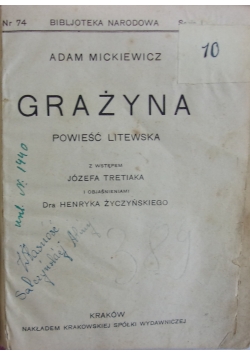 Grażyna, 1924 r.