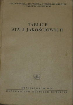 Tablice stali jakościowych