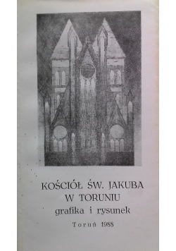 Kościół Św Jakuba w Toruniu grafika i rysunek