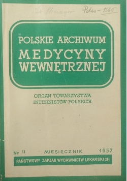 Polskie archiwum medycyny wewnętrznej nr 11