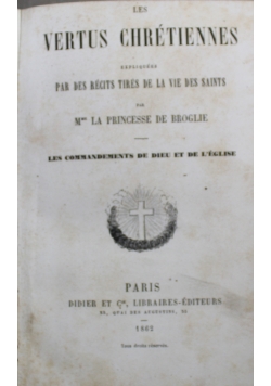 Les Vertus Chretiennes 1862 r.