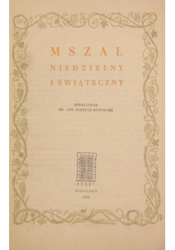 Mszał Niedzielny i świąteczny