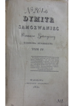 Dymitr Samozwaniec. Romans historyczny. Tom IV, 1830 r.