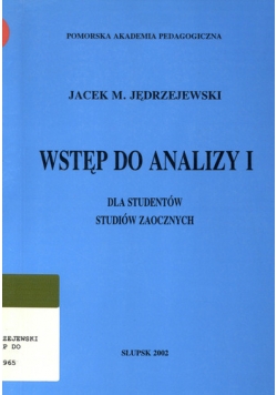Wstęp do analizy I