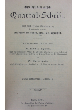 Theologisch praktische quartal schrift, 1904r.