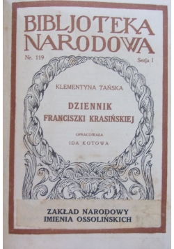 Dziennik Franciszki Krasińskiej,1929r.