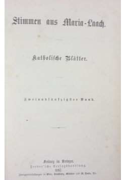 Stimmen aus Marian- Laach, 1897r.