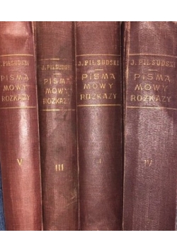 Pisma-mowy-rozkazy,zestaw 4 książek, ok.1931r.