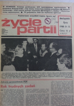 Życie partii nr od 1 do 26