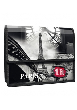 Teczka z klapką na rzepy A4 Paris