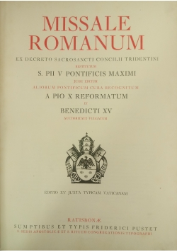 Missale Romanum ex decreto Sacrosancti concilii tridentini, 1943 r.