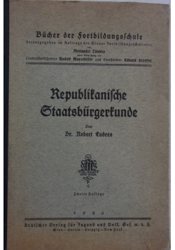 Republitanilche Staatsburgertunde, 1926 r.