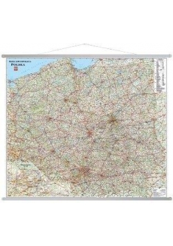 Polska. Mapa ścienna samochodowa 1:650 000