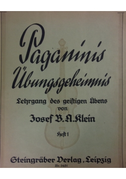 Paganinis ubungeheimnis, 1934 r.