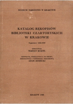 Katalog rękopisów Biblioteki Czartoryskich w Krakowie