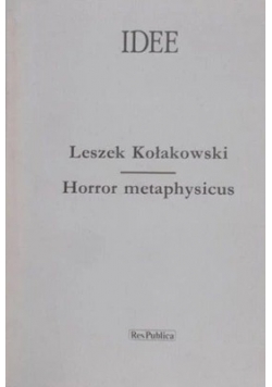 Horror metaphysicus,Autograf