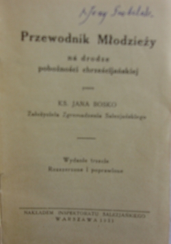 Przewodnik Młodzieży na drodze pobożności chrześcijańskiej,1931 r.