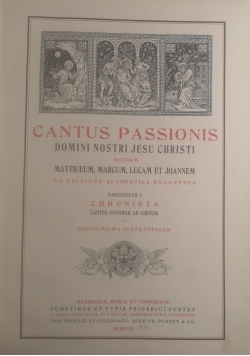 Cantus Passionis. Fasciculus II Christus, 1918 r.