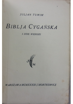 Biblia Cygańska, 1933 r.