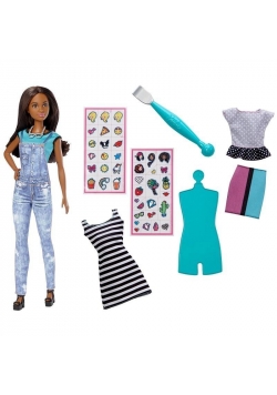 Barbie D.I.Y. Modne naklejki + lalka 1