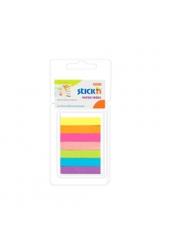 Zakładki indeksujące papier. 50x10mm neon STICK'N