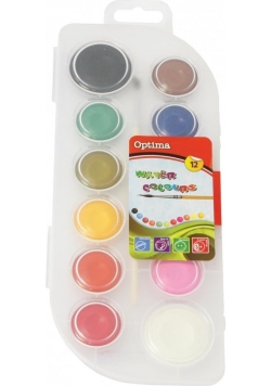 Farby wodne 12 kolorów OPTIMA