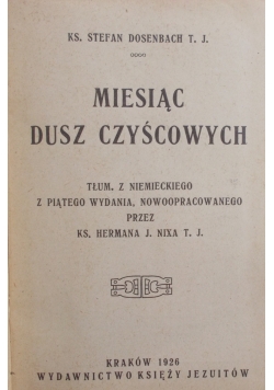 Miesiąc dusz czyścowych, 1926 r.