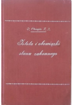 Istota i obowiązki stanu zakonnego, 1930 r.