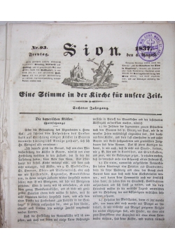 Sion , 1837 r. kilka numerów