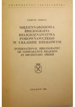 Międzynarodowa bibliografia religioznastwa porównawczego w układzie działowym