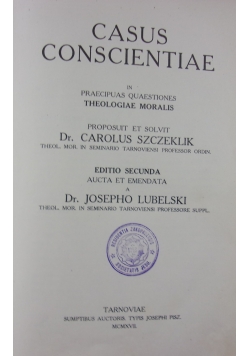 Casus conscientiae, 1916 r.