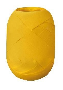 Wstążka kłębuszek 20m/10mm matowa żółta