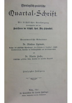 Theologisch praktische quartal schrift, 1897r.