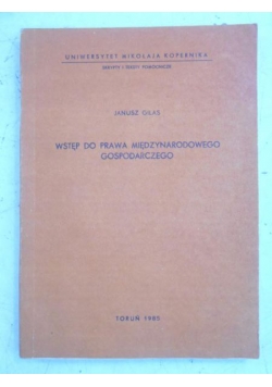 Wstęp do prawa międzynarodowego gospodarczego
