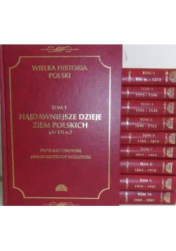 Wielka historia Polski , zestaw od I do X