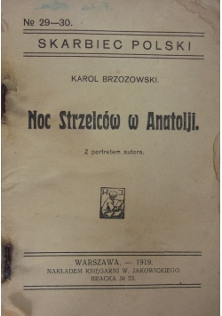 Noc Strzelców w Anatolji, 1919 r.
