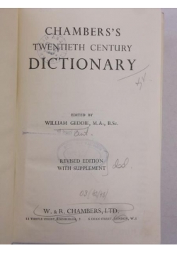 Chambers's Twentieth Century Dictionary
