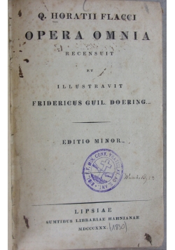 Opera Omnia, 1830 r.