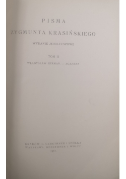 Pisma Zygmunta Krasińskiego, tom II, 1912 r.