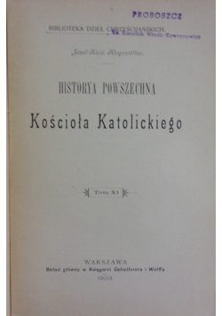 Historya Powszechna Kościoła Katolickiego XI, 1903r.