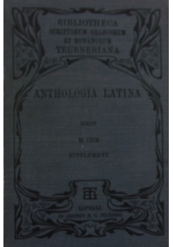 Anthologia latina, 1885.