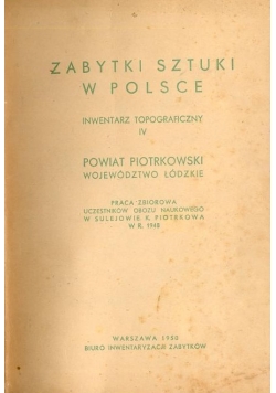 Zabytki Sztuki w Polsce ,1950r.