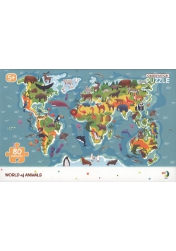 Puzzle mapa zwierząt zwierzęta 80