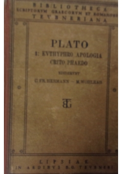 Euthyphro Apologia Socratis Crito Phaedo, 1922r.