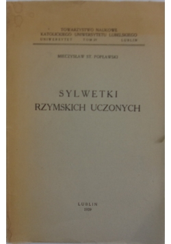 Sylwetki rzymskich uczonych, 1939 r.