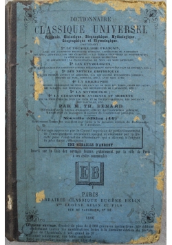 Dictionnaire Classique Universel 1885 r.