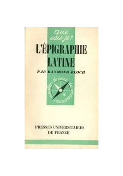 L'Epigraphie latine