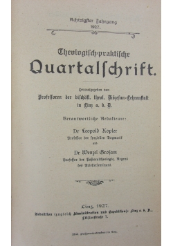 Theologisch-praktische Quartalschrift, 1927r.